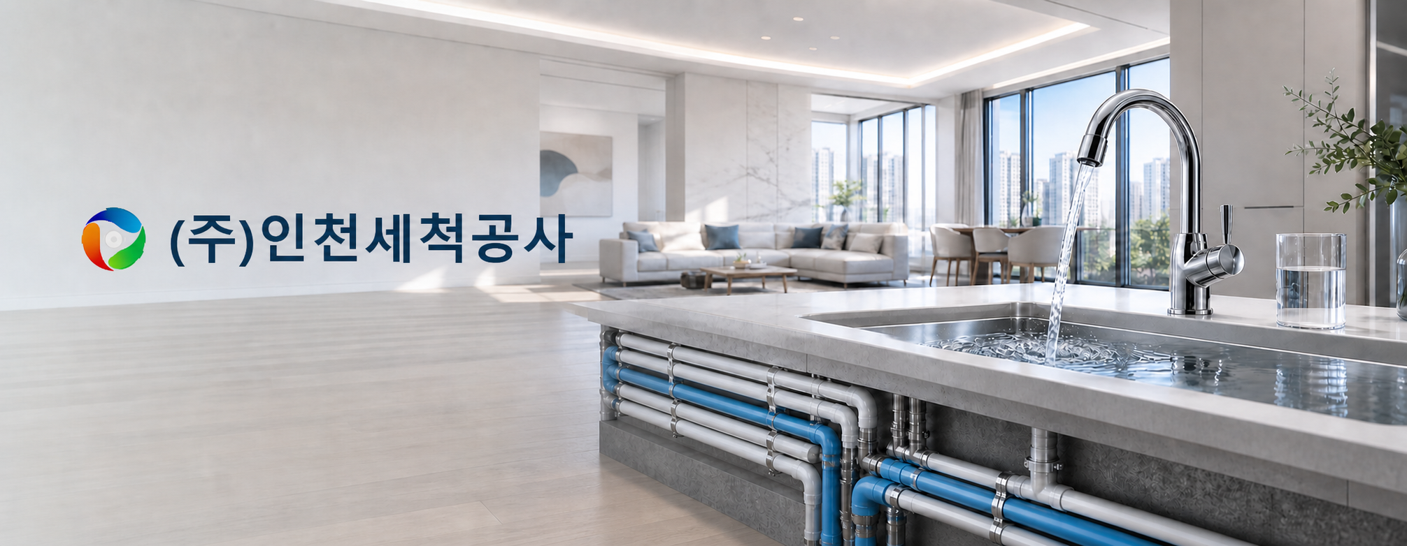 인천세척공사 수도관 세척, 녹제거, 배관교체 메인 이미지